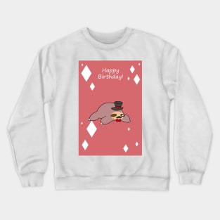 "Happy Birthday" Dapper Sloth Crewneck Sweatshirt